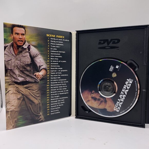 Schwarzenegger Collateral Damage DVD Movie Rated R Warner Bros Widescreen - Picture 3 of 3